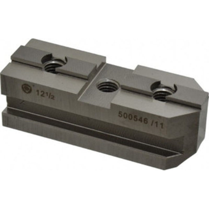 Bison 12-1/2 Max Chuck Diam Tongue & Groove Hard Lathe Chuck Master Jaws Steel, 0.7496 Groove Width, 1.5748 OAW x 4.3307 OAL x 1.5354 OAH 7-890-312 – 08553745