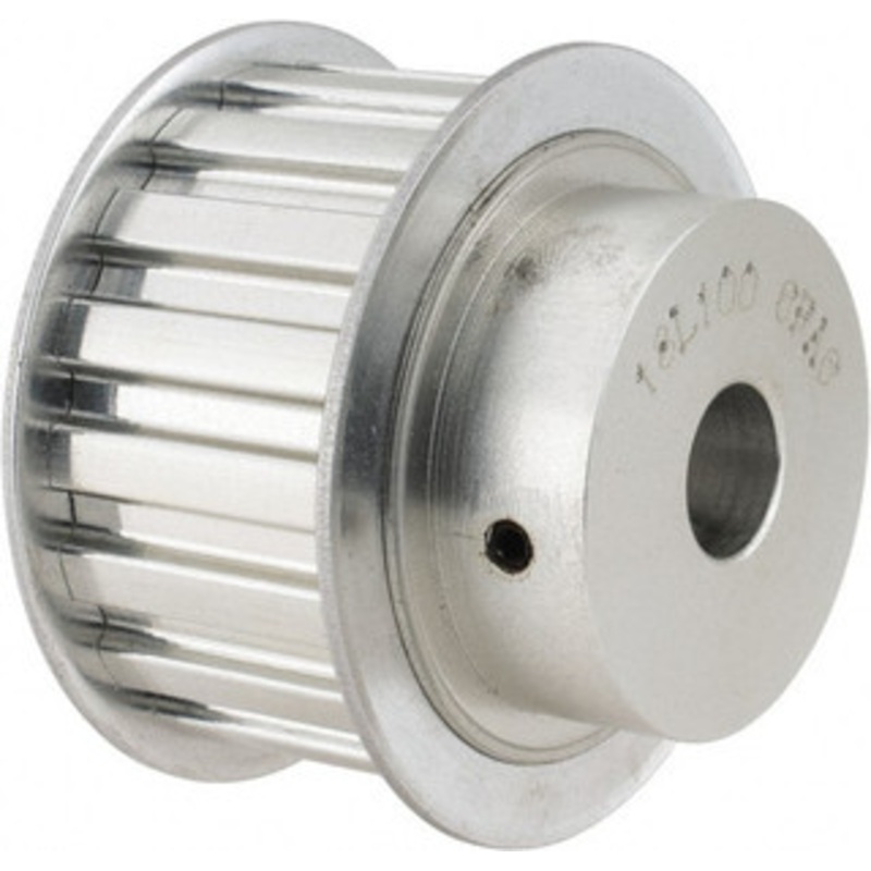 Value Collection 18 Tooth, 1/2 Inside x 2.119 Outside Diam, Hub & Flange Timing Belt Pulley 1 Belt Width, 2.149 Pitch Diam, 1-1/4 Face Width, Aluminum 18L100-6FA-1/2 – 86437720