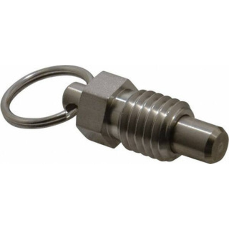 Vlier 5/8-11, 0.56 Thread Length, 0.38 Plunger Diam, 0.44 Plunger Projection, 1.25 Lb Init to 5 Lb Final End Force, Stainless Steel Pull Ring Plunger 0.69 Len Under Head, 1 Body Len, 1 Ring Diam, 1.31 Plunger Len SPRSN625 – 62124748