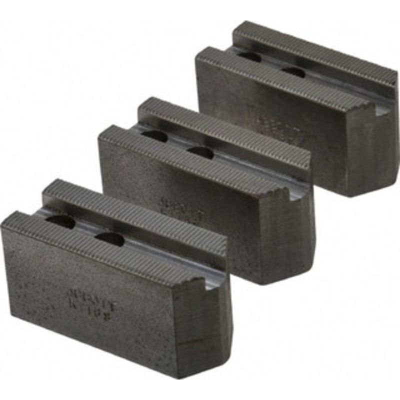 Abbott Workholding 6 & Up Chuck Capacity, 1.5mm x 60 Serrated Attachment, Square Soft Lathe Chuck Jaw 3 Jaws, Steel, 0.7874 Btw Mount Hole Ctrs, 3 Long x 1-1/4 Wide x 1-1/2 High, 0.4724 Groove, 0.3937 & 10mm Fastener KTT6S – 04230967
