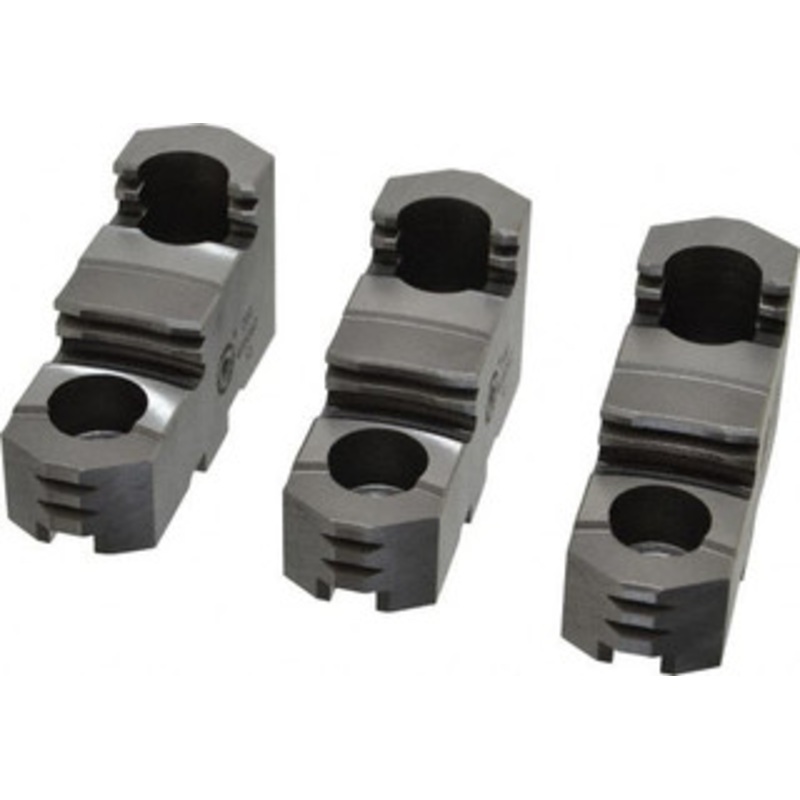 Bison 8 Max Chuck Diam Tongue & Groove Hard Lathe Chuck Top Jaws Steel, 1.063 OAW x 3.174 OAL x 1.713 OAH 7-883-308 – 08579500