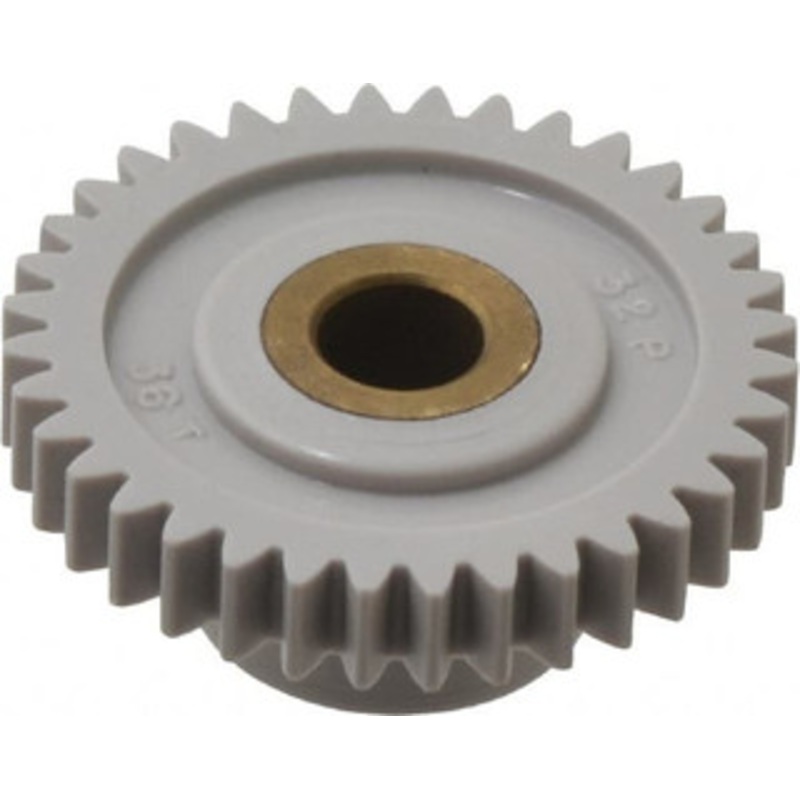 Made in USA 32 Pitch, 1-1/8 Pitch Diam, 1-3/16 OD, 36 Tooth Spur Gear 3/16 Face Width, 1/4 Bore Diam, 39/64 Hub Diam, 20 Pressure Angle, Acetal 3236BI – 04034591