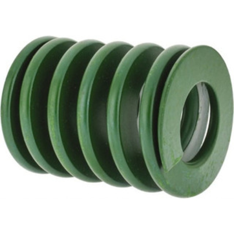 Associated Spring Raymond 50mm Hole Diam, 25mm Rod Diam, 2-1/2 Free Length, Green Die Spring 3900 N Max Deflection, 25mm Max Deflection, Light Duty, Chromium Alloy Steel 203-810 – 67899146