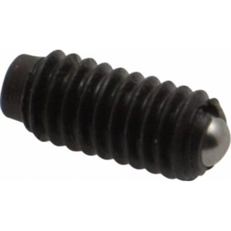 Vlier 6-40, 0.078 Ball Diam, 0.312 Body Length, 0.023 Max Ball Reach, Threaded Ball Plunger Steel Body, Steel Ball, 0.5 Lb Initial End Force, 1 Lb Final End Force B48 – 62120985