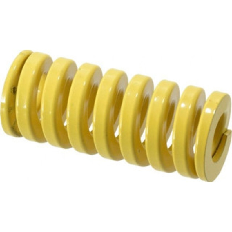 Danly 1-1/2 Hole Diam, 3/4 Rod Diam, 3-1/2 Free Length, Yellow Die Spring 160 Lb Max Deflection, 0.88 Max Deflection, Extra Heavy Duty, Chromium Vanadium Steel 9-2414-36 – 76017243