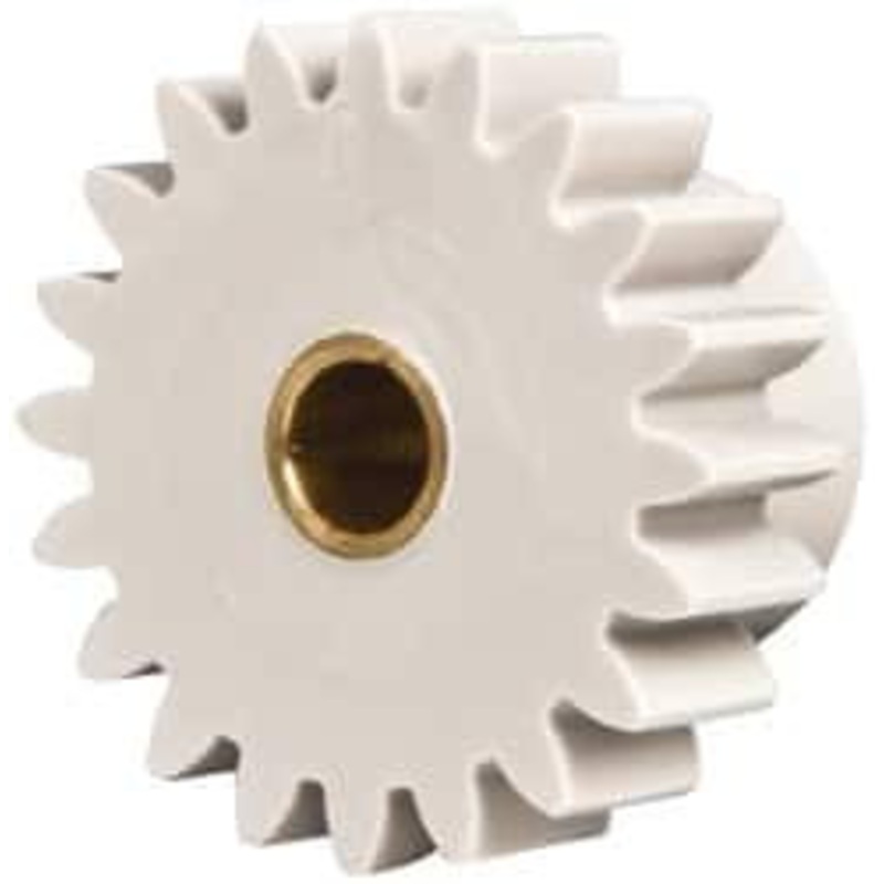 Made in USA 24 Pitch, 0.833 Pitch Diam, 0.917 OD, 20 Tooth Spur Gear 1/4 Face Width, 3/16 Bore Diam, 35/64 Hub Diam, 20 Pressure Angle, Acetal 2420BI – 03925112