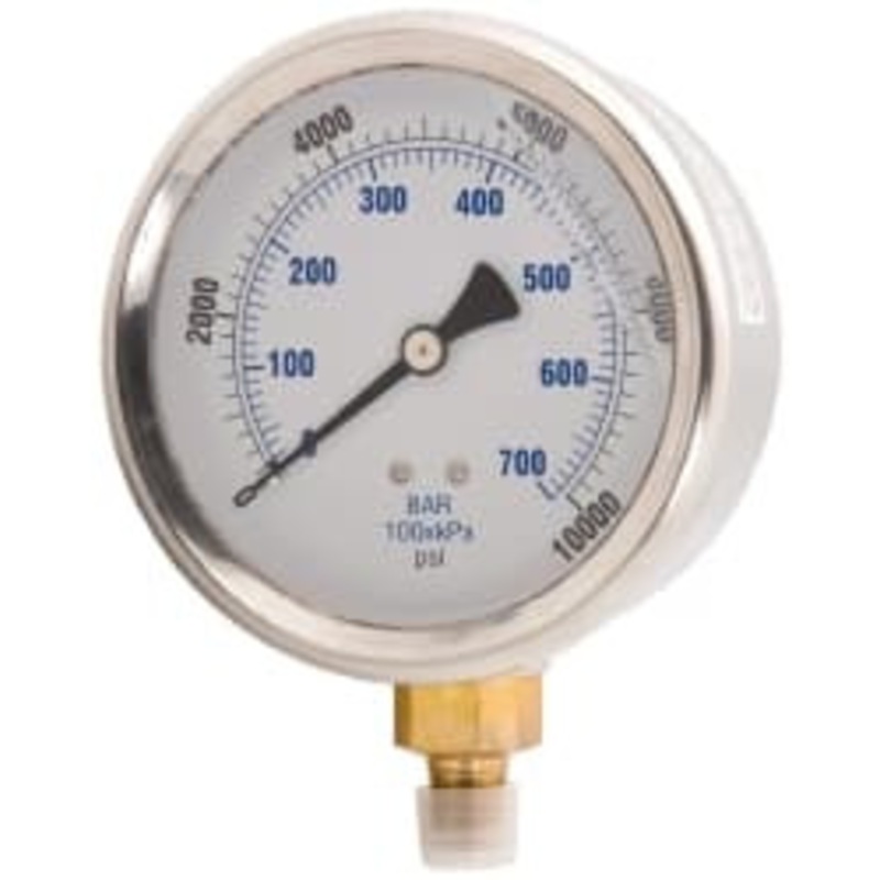 Value Collection 0 – 15,000 psi Liquid-Filled Hydraulic Pressure Gauge 1/4 NPTF Gauge Connection, 4 Face Diam PS-MH-HPC1-042 – 59755223