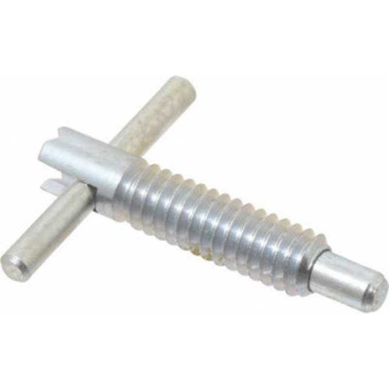 Vlier 1/4-20 Thread, 1 Body Length, 1/4 Plunger Projection, 0.155 Plunger Diam, Steel, Locking T Handle Plunger 0.8 Thread Length, 1.13 Handle Length, 1.14 Plunger Length, 1 Lb Initial End Force, 2-1/2 Lb Final End Force FRT250P – 62124292