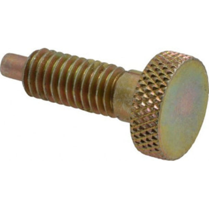 Vlier 3/8-16, 3/4 Thread Length, 0.185 to 0.186 Max Plunger Diam, 0.5 Lb Init to 3 Lb Final End Force, Locking Knob Handle Plunger Knurled Knob, 0.97 Length Under Head/Shoulder, 0.22 Plunger Projection SLF375P – 62124193
