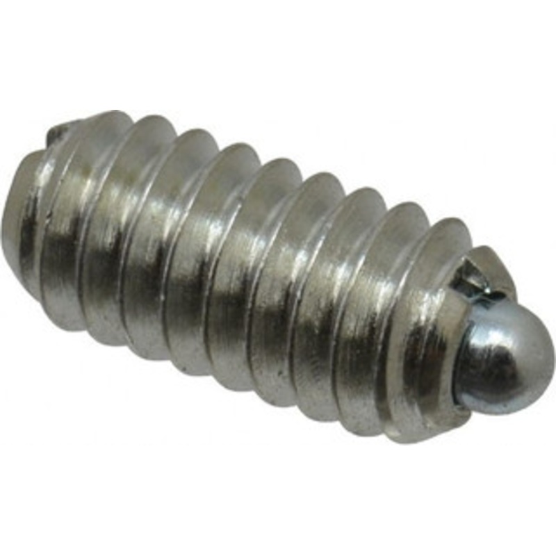 Vlier 1/4-20, 17/32 Thread Length, 0.078 Plunger Projection, Steel Threaded Spring Plunger 0.119 Max Plunger Diam, 0.531 Plunger Length, 1 Lb Init End Force, 3.5 Lb Final End Force M55 – 62119961