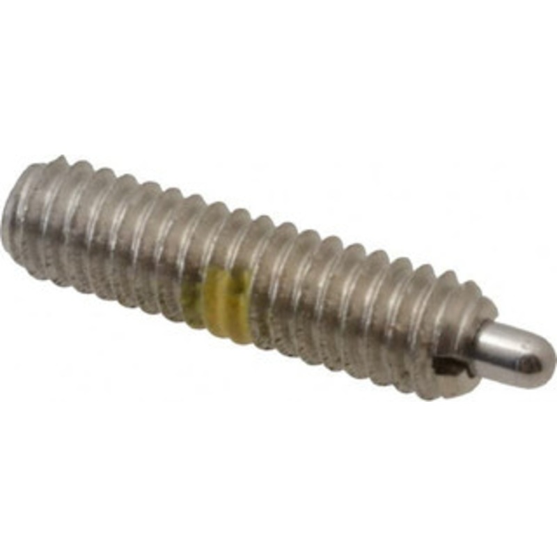 Vlier 8-32, 5/8 Thread Length, 3/32 Plunger Projection, Stainless Steel Threaded Spring Plunger 0.069 – 0.07 Max Plunger Diam, 5/8 Plunger Length, 0.7 Lb Init End Force, 2.3 Lb Final End Force SSS51P – 62117189