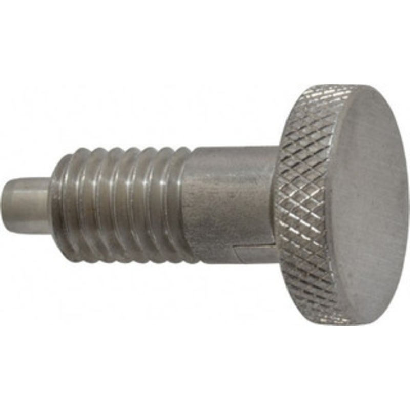 Vlier 1/2-13, 0.65 Thread Length, 1/4 to 1/4 Max Plunger Diam, 0.5 Lb Init to 4 Lb Final End Force, Locking Knob Handle Plunger Knurled Knob, 0.9 Length Under Head/Shoulder, 1/4 Plunger Projection SSLF500 – 62124268