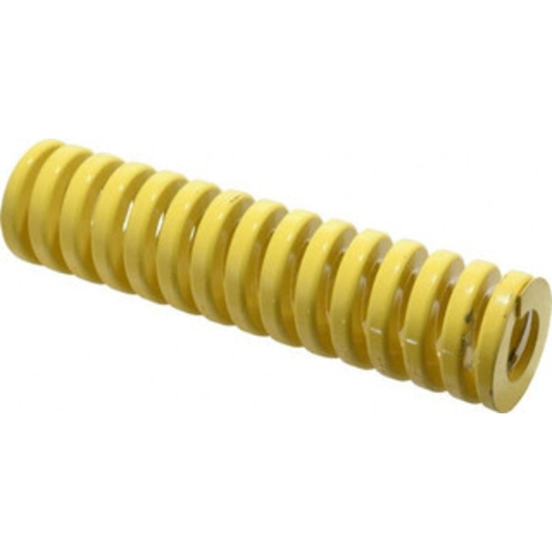 Danly 2 Hole Diam, 1 Rod Diam, 8 Free Length, Yellow Die Spring 106 Lb Max Deflection, 2 Max Deflection, Extra Heavy Duty, Chromium Vanadium Steel 9-3232-36 – 76017508
