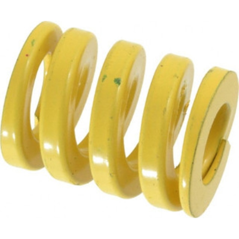Danly 1 Hole Diam, 1/2 Rod Diam, 1-1/4 Free Length, Yellow Die Spring 202 Lb Max Deflection, 0.31 Max Deflection, Extra Heavy Duty, Chromium Vanadium Steel 9-1605-36 – 76016823
