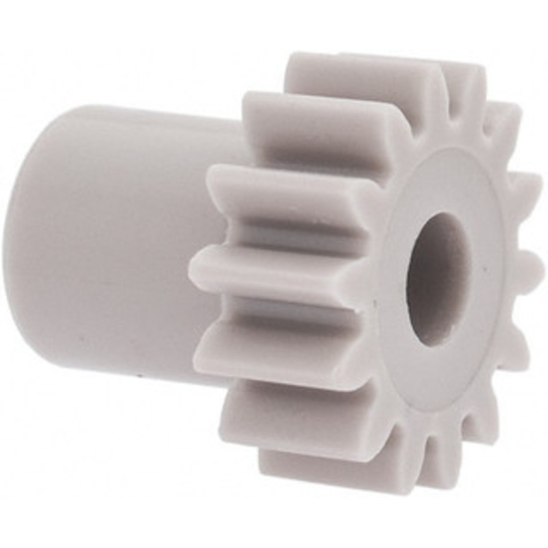 Made in USA 32 Pitch, 7/16 Pitch Diam, 1/2 OD, 14 Tooth Spur Gear 3/16 Face Width, 5/32 Bore Diam, 5/16 Hub Diam, 20 Pressure Angle, Acetal 3214 – 03125325