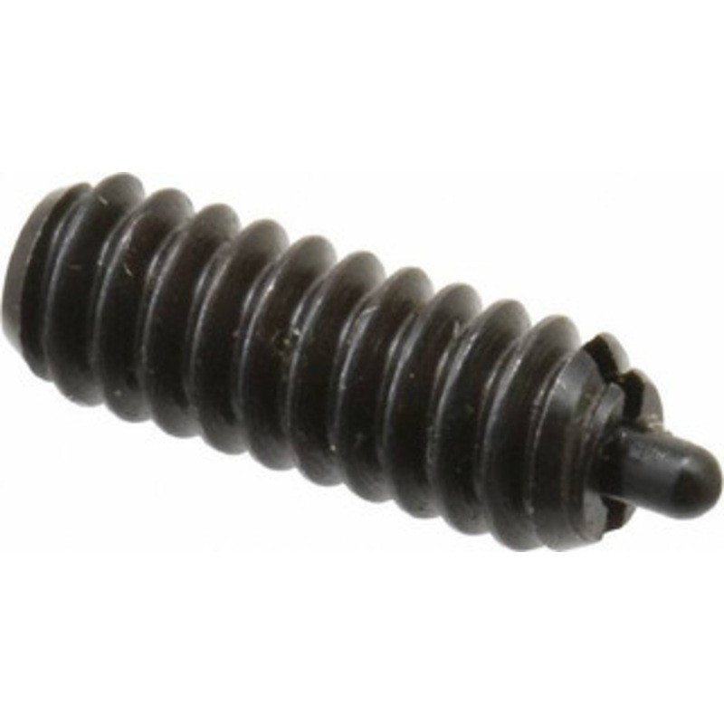 Vlier 6-32, 3/8 Thread Length, 1/16 Plunger Projection, Steel Threaded Spring Plunger 0.044 – 0.045 Max Plunger Diam, 3/8 Plunger Length, 1 Lb Init End Force, 1.6 Lb Final End Force S48A – 62116645