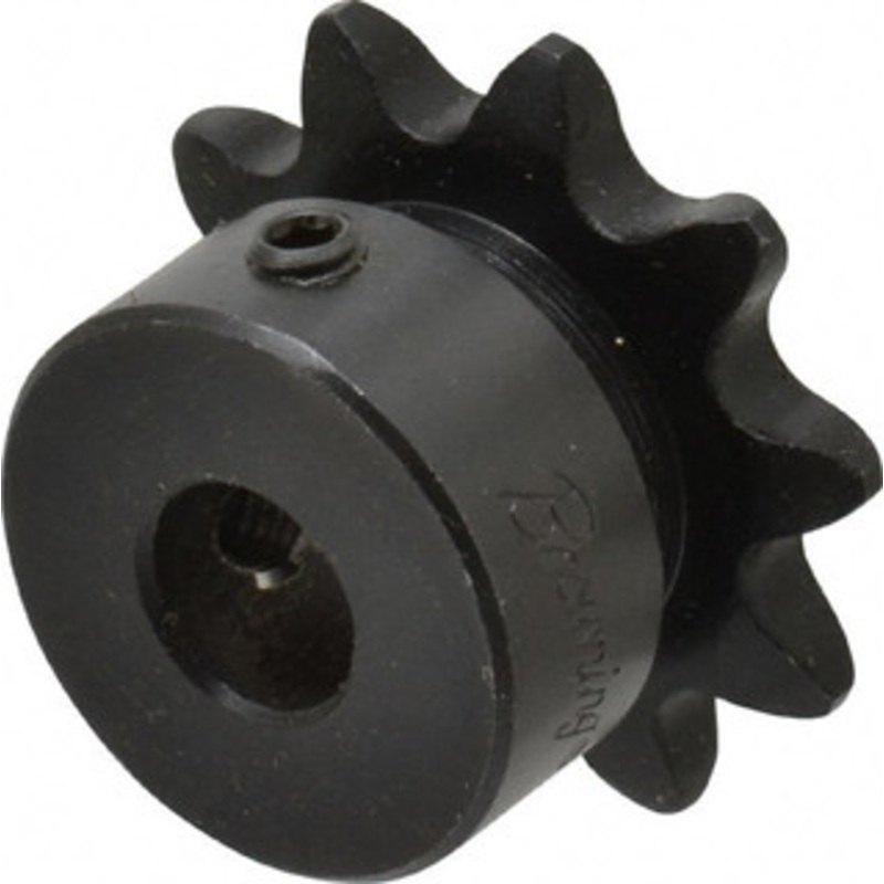 Browning 3/8 Chain Pitch, Chain Size 35, 10 Tooth Finished Bore Sprocket 3/8 Bore Diam, 1.214 Pitch Diam, 1.37 OD H3510X3/8 – 78340734