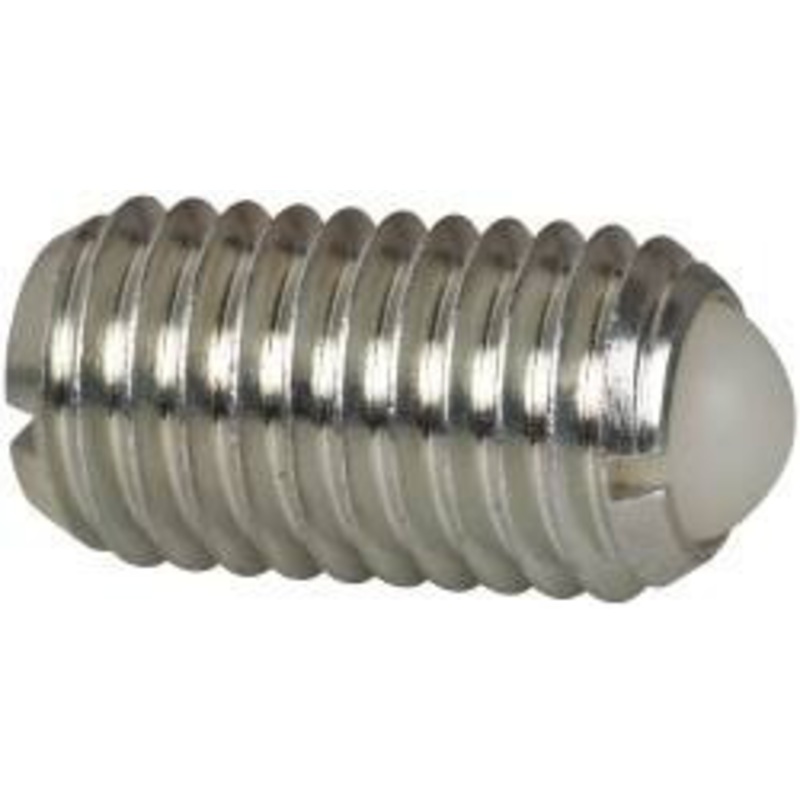 Vlier M12x1.75, 8mm Ball Diam, 22mm Body Length, 2.5mm Max Ball Reach, Threaded Ball Plunger Steel Body, Nylon Ball, 2.25 Lb Initial End Force, 4.5 Lb Final End Force, Locking Element DBML12AN – 04399812