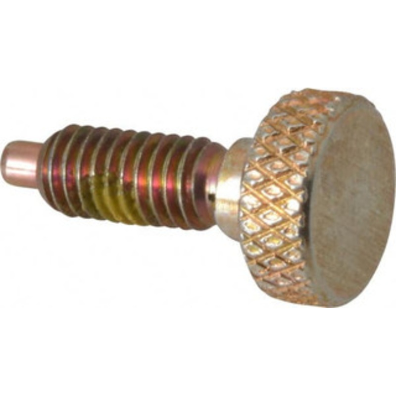 Vlier M6x1.0, 0.512 Thread Length, 0.118 Max Plunger Diam, 1 Lb Init to 4 Lb Final End Force, Knob Handle Plunger Knurled Knob, 0.63 Body Length, 0.512 Length Under Head/Shoulder, 0.118 Plunger Projection SLM6P – 62124086