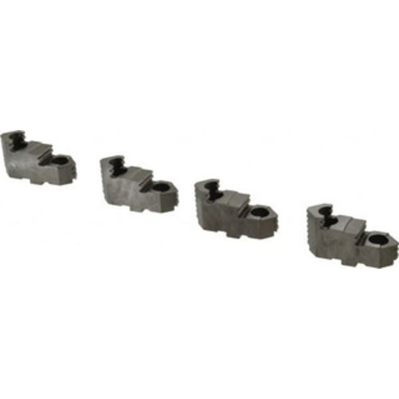 Bison 8 Max Chuck Diam Tongue & Groove Hard Lathe Chuck Top Jaws Steel, 1.063 OAW x 3.174 OAL x 1.713 OAH 7-883-408 – 08570061