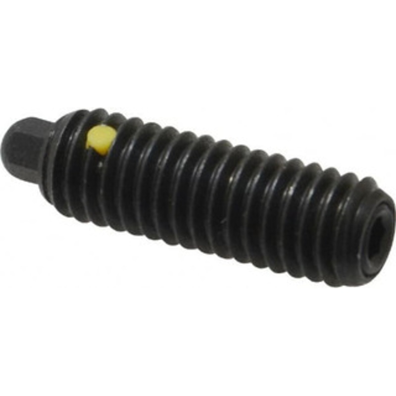 Vlier 3/8-16, 1-1/8 Thread Length, 3/16 Plunger Projection, Steel Threaded Spring Plunger 3/16 (Hex) Max Plunger Diam, 1-1/8 Plunger Length, 2.8 Lb Init End Force, 7.2 Lb Final End Force, 3/16 Hex H59N – 62119003