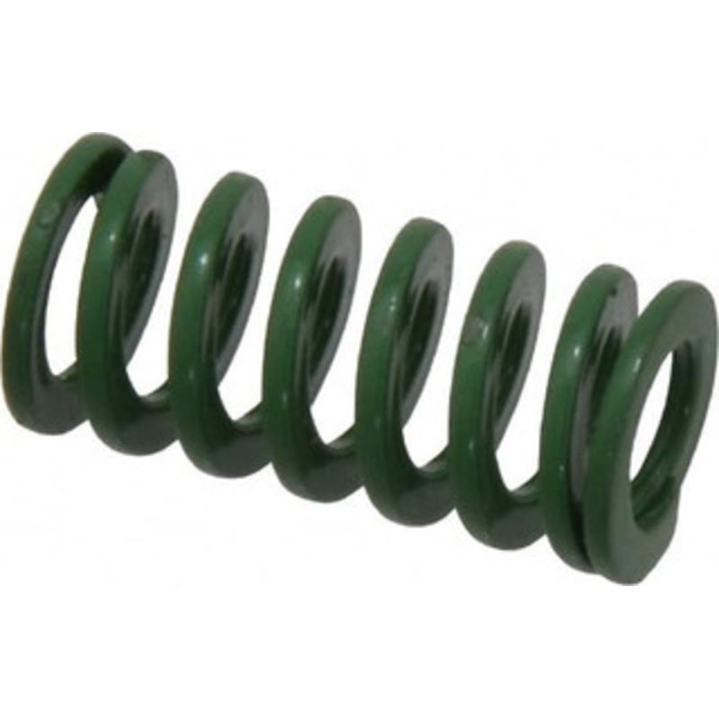 Danly 1/2 Hole Diam, 9/32 Rod Diam, 1 Free Length, Green Die Spring 10.9 Lb Max Deflection, 0.39 Max Deflection, Light Duty, Chromium Vanadium Steel 9-0804-11 – 76010214