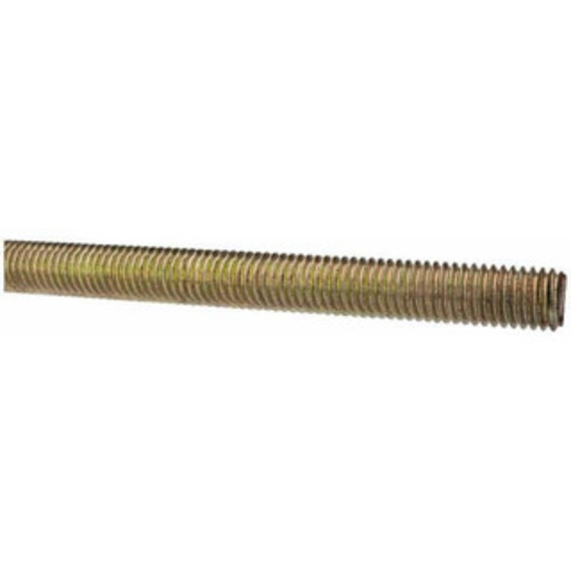 Value Collection 1/2-13 x 3 ft. Alloy Steel Threaded Rod Right Hand Thread, Yellow Zinc Plated Finish, UNC 07113 – 61219937