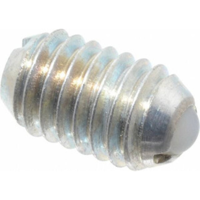 Vlier 3/8-16, 0.188 Ball Diam, 0.625 Body Length, 0.048 Max Ball Reach, Threaded Ball Plunger Steel Body, Nylon Ball, 2.5 Lb Initial End Force, 5 Lb Final End Force DBL58 – 62122718