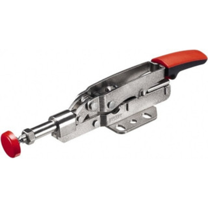 Bessey 450 Lb Load Capacity, Flanged Base, Carbon Steel, Standard Straight Line Action Clamp 4 Mounting Holes, 0.33 Plunger Diam, Straight Handle STC-IHH15 – 61725990