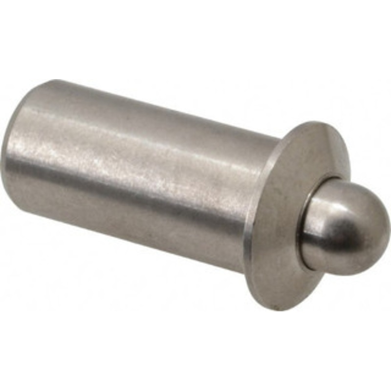 Vlier 1.1 Body Len x 1/2 Body Diam, 0.332 Plunger Diam, 4 Lb Init to 9 Lb Final End Force, 1.1 Len Under Flange, Stainless Steel Press Fit Spring Plunger 11/16 Flange Diam, 0.134 Flange Thickness, 1.234 Plunger Len SPFP59 – 05137831