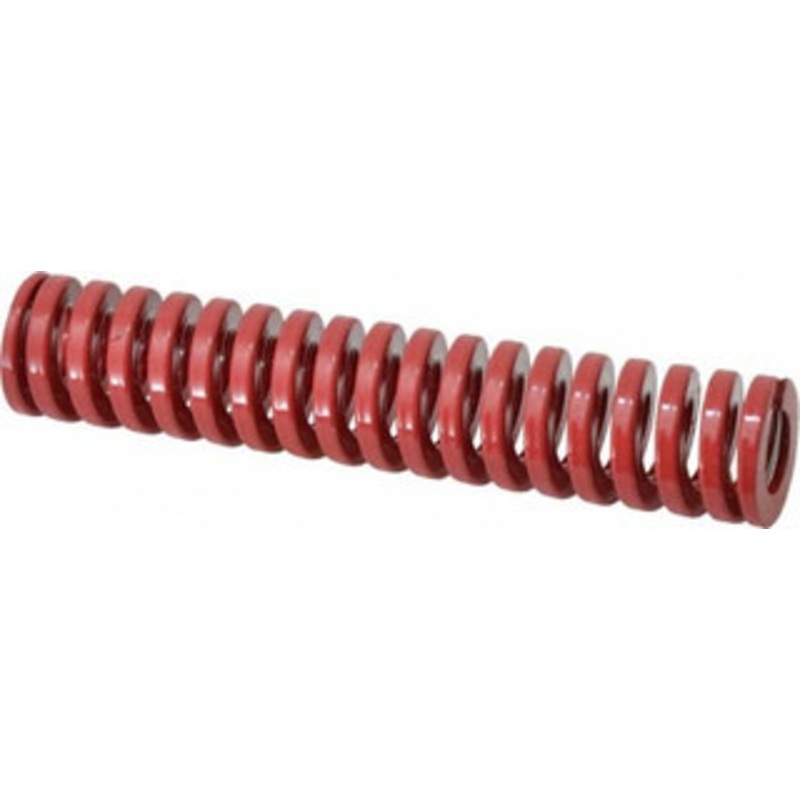 Danly 1 Hole Diam, 1/2 Rod Diam, 5 Free Length, Red Die Spring 33.1 Lb Max Deflection, 1.5 Max Deflection, Heavy Duty, Chromium Vanadium Steel 9-1620-26 – 76014919
