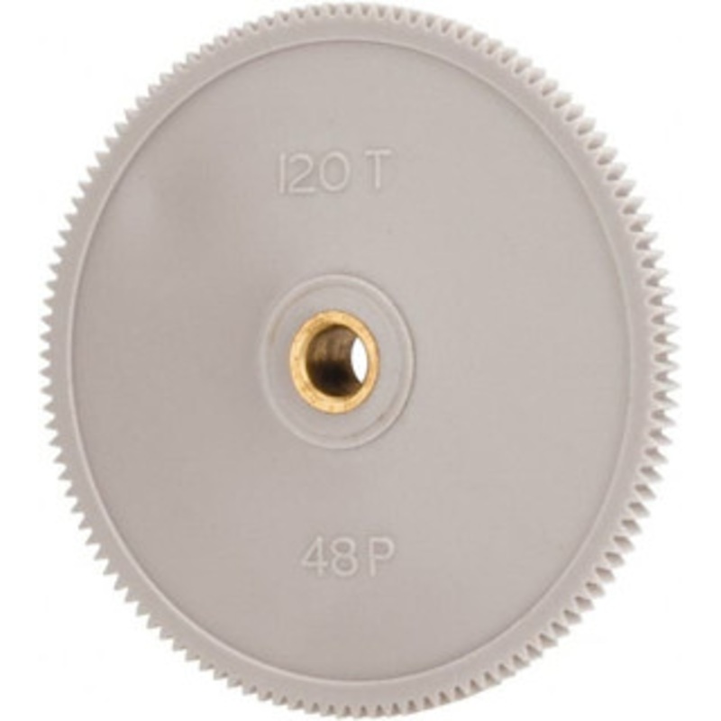 Made in USA 48 Pitch, 2-1/2 Pitch Diam, 2.542 OD, 120 Tooth Spur Gear 1/8 Face Width, 1/4 Bore Diam, 39/64 Hub Diam, 20 Pressure Angle, Acetal 48120BI – 04034757