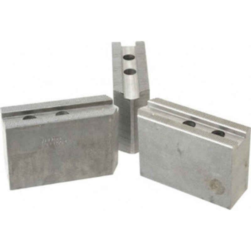 Abbott Workholding 10 & Up Chuck Capacity, 1.5mm x 60 Serrated Attachment, Square Soft Lathe Chuck Jaw 3 Jaws, Steel, 1.2598 Btw Mount Hole Ctrs, 4-1/2 Long x 1-1/2 Wide x 3 High, 0.6299 Groove, 0.4724 & 12mm Fastener MTT10S1 – 04231114
