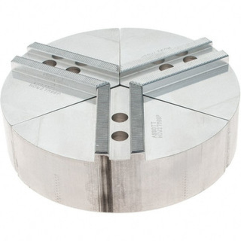 Abbott Workholding 8 Max Chuck Capacity, 1.5mm x 60 Serrated Interface, Round Soft Lathe Chuck Jaw 3 Jaw, Aluminum, 0.9843 Btw Mount Hole Ctrs, 8 Wide, 2 High, 12mm Fastener HOW27M88P – 50487347
