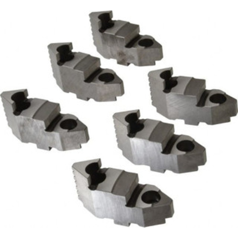 Bison 8 Max Chuck Diam Tongue & Groove Hard Lathe Chuck Top Jaws Steel, 1.063 OAW x 3.174 OAL x 1.713 OAH 7-883-608 – 08570376