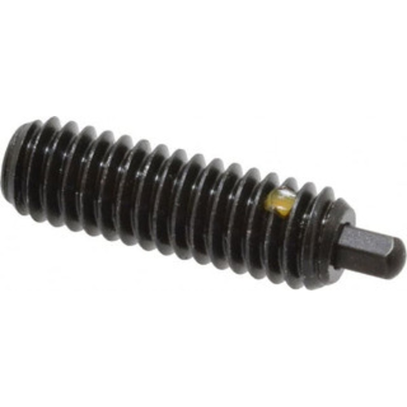 Vlier 5/16-18, 1 Thread Length, 3/16 Plunger Projection, Steel Threaded Spring Plunger 1/8 (Hex) Max Plunger Diam, 1 Plunger Length, 1.5 Lb Init End Force, 4.5 Lb Final End Force, 1/8 Hex H57N – 62118963
