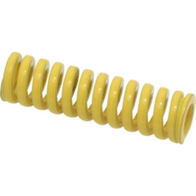 Danly 1/2 Hole Diam, 9/32 Rod Diam, 1-3/4 Free Length, Yellow Die Spring 17.5 Lb Max Deflection, 0.43 Max Deflection, Extra Heavy Duty, Chromium Vanadium Steel 9-0807-36 – 76016245