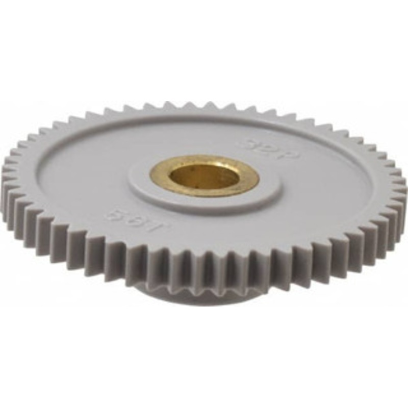 Made in USA 32 Pitch, 1-3/4 Pitch Diam, 1-13/16 OD, 56 Tooth Spur Gear 3/16 Face Width, 5/16 Bore Diam, 43/64 Hub Diam, 20 Pressure Angle, Acetal 3256BI – 04034682