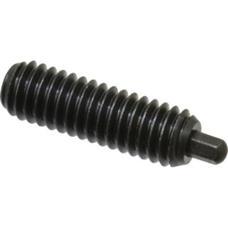 Vlier 5/16-18, 1 Thread Length, 3/16 Plunger Projection, Steel Threaded Spring Plunger 1/8 (Hex) Max Plunger Diam, 1 Plunger Length, 3 Lb Init End Force, 15 Lb Final End Force, 1/8 Hex H56 – 62118948