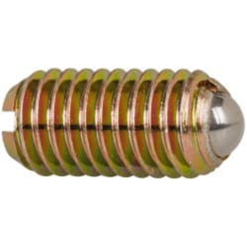 Vlier M8x1.25, 5mm Ball Diam, 16mm Body Length, 1.5mm Max Ball Reach, Threaded Ball Plunger Steel Body, Steel Ball, 9 Lb Initial End Force, 13.49 Lb Final End Force BMH8A – 62122031