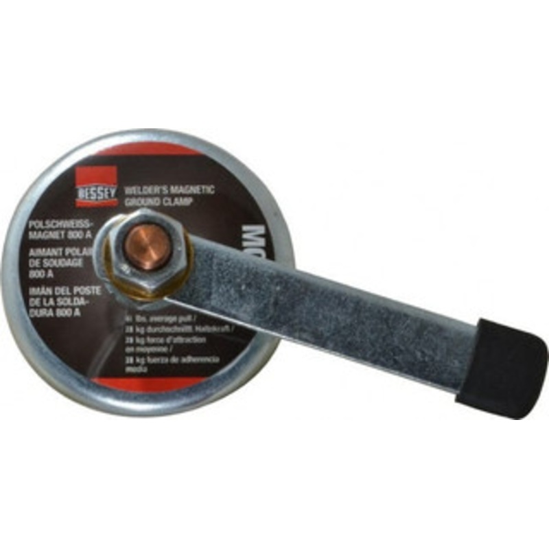 Bessey 800 Amps Grounding Capacity, 3-1/2 Diam, 2 High, 55 Lb Max Pull Force, Magnetic Welding & Fabrication Ground Clamp 55 Lb Average Pull Force, 3-1/2 Long, Round Cup Magnet, Copper Stud MGC-2 – 65863763