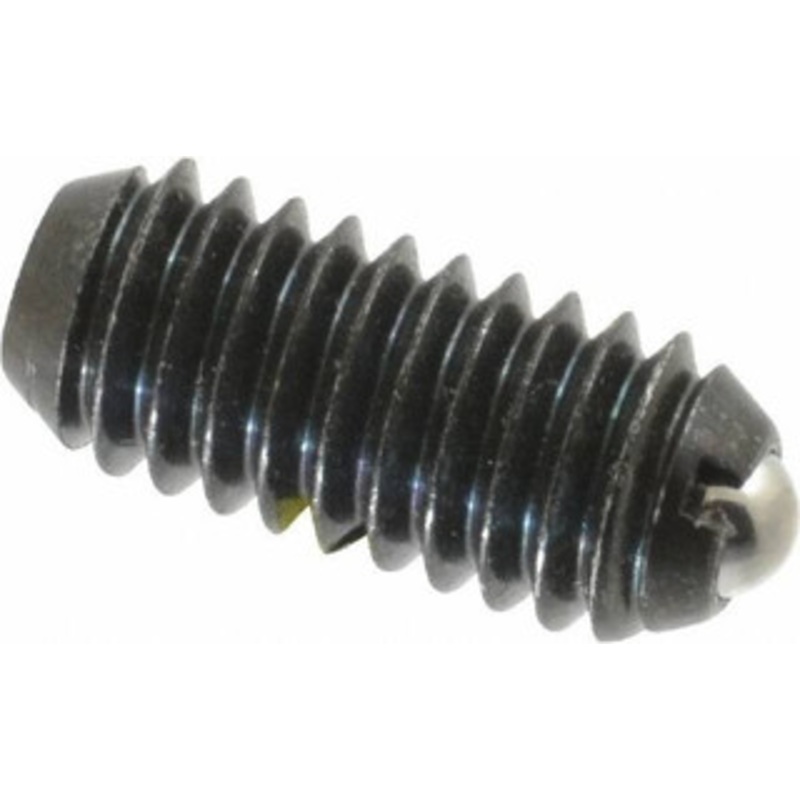 Vlier 5/16-18, 0.156 Ball Diam, 0.72 Body Length, 0.04 Max Ball Reach, Threaded Ball Plunger Steel Body, Stainless Steel Ball, 4 Lb Initial End Force, 9 Lb Final End Force, Locking Element PHB56P – 05137948