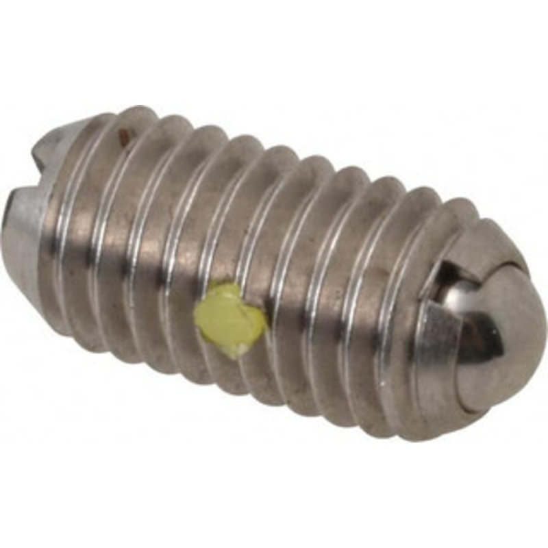 Vlier M8x1.25, 5mm Ball Diam, 16mm Body Length, 1.5mm Max Ball Reach, Threaded Ball Plunger Stainless Steel Body, Stainless Steel Ball, 3.37 Lb Initial End Force, 6.75 Lb Final End Force, Locking Element SBM8N – 62122221