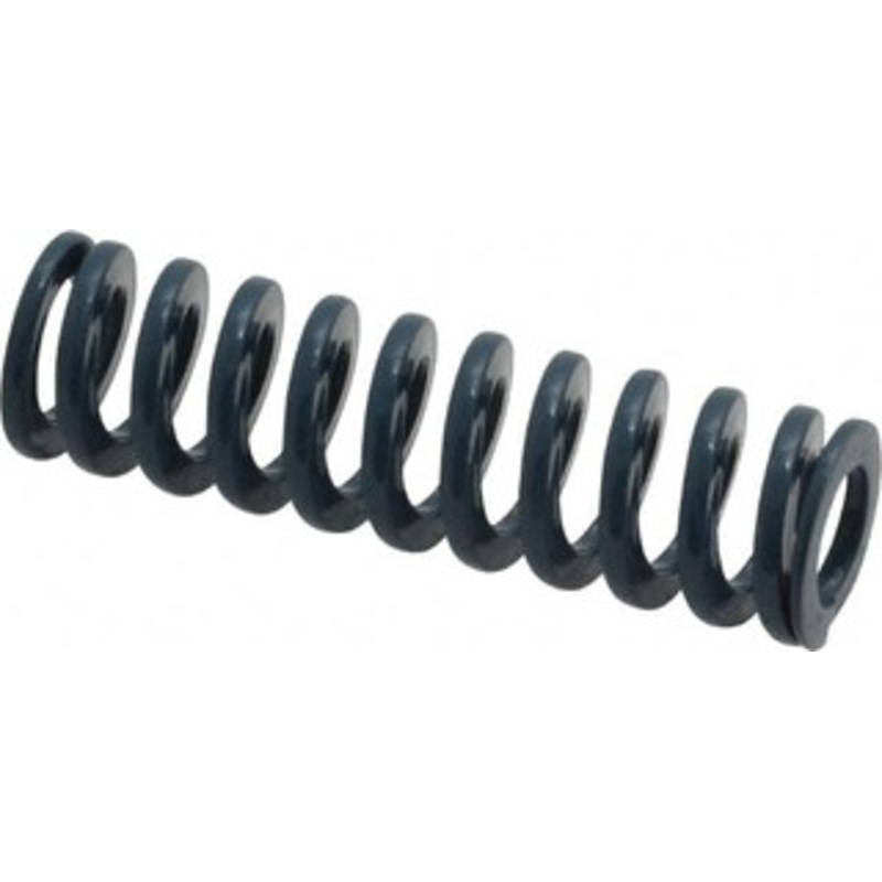Danly 1/2 Hole Diam, 9/32 Rod Diam, 1-3/4 Free Length, Blue Die Spring 9.2 Lb Max Deflection, 0.65 Max Deflection, Medium Duty, Chromium Vanadium Steel 9-0807-21 – 76012244