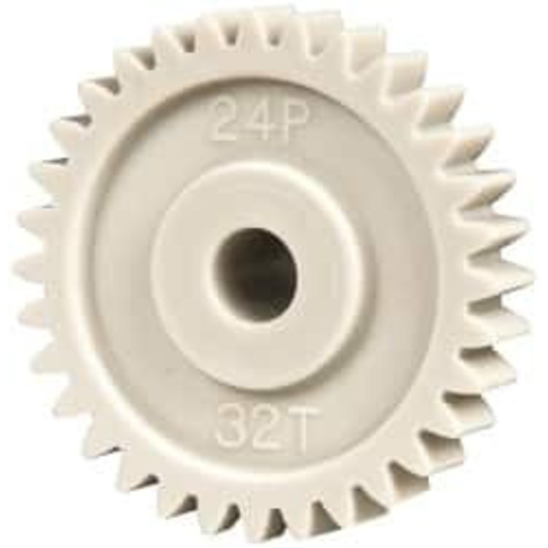 Made in USA 48 Pitch, 1.333 Pitch Diam, 1.416 OD, 32 Tooth Spur Gear 1/4 Face Width, 1/4 Bore Diam, 39/64 Hub Diam, 20 Pressure Angle, Acetal 2432 – 03125168