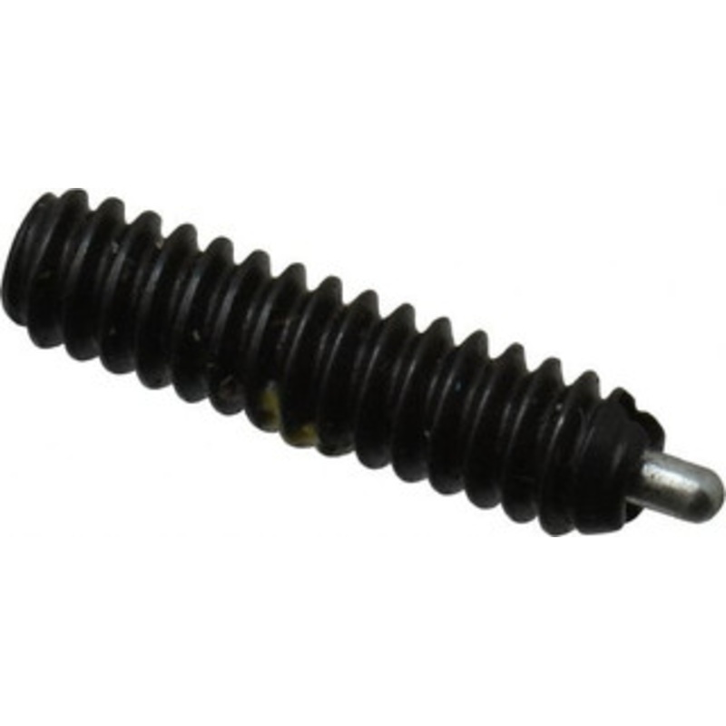 Vlier 6-32, 17/32 Thread Length, 1/16 Plunger Projection, Steel Threaded Spring Plunger 0.044 – 0.045 Max Plunger Diam, 17/32 Plunger Length, 0.5 Lb Init End Force, 1.5 Lb Final End Force S49P – 62116686