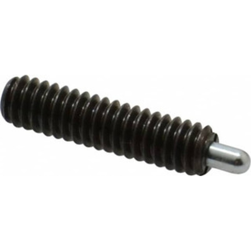 Vlier 1/4-20, 1 Thread Length, 3/16 Plunger Projection, Steel Threaded Spring Plunger 0.117 – 0.118 Max Plunger Diam, 1 Plunger Length, 1 Lb Init End Force, 4 Lb Final End Force S55 – 62116835