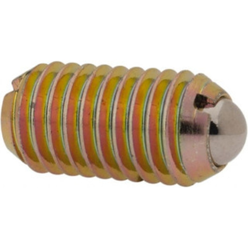 Vlier M10x1.5, 6mm Ball Diam, 19mm Body Length, 2mm Max Ball Reach, Threaded Ball Plunger Steel Body, Steel Ball, 13.49 Lb Initial End Force, 20.23 Lb Final End Force BMH10A – 62121975