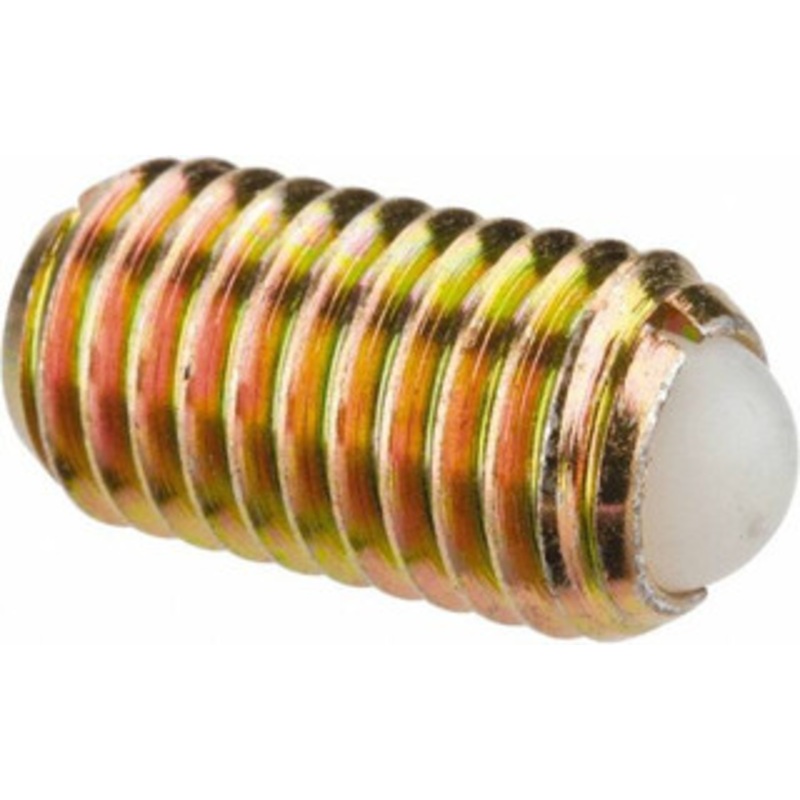 Vlier M12x1.75, 8mm Ball Diam, 22mm Body Length, 2.5mm Max Ball Reach, Threaded Ball Plunger Steel Body, Nylon Ball, 16.86 Lb Initial End Force, 25.85 Lb Final End Force DBMH12A – 04399713