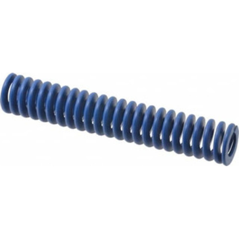 Associated Spring Raymond 25mm Hole Diam, 12.5mm Rod Diam, 5-1/2 Free Length, Blue Die Spring 1206.4 N Max Deflection, 52mm Max Deflection, Medium Duty, Chromium Alloy Steel 204-522 – 67899880